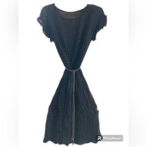 Vintage Black and gold Sheer dress